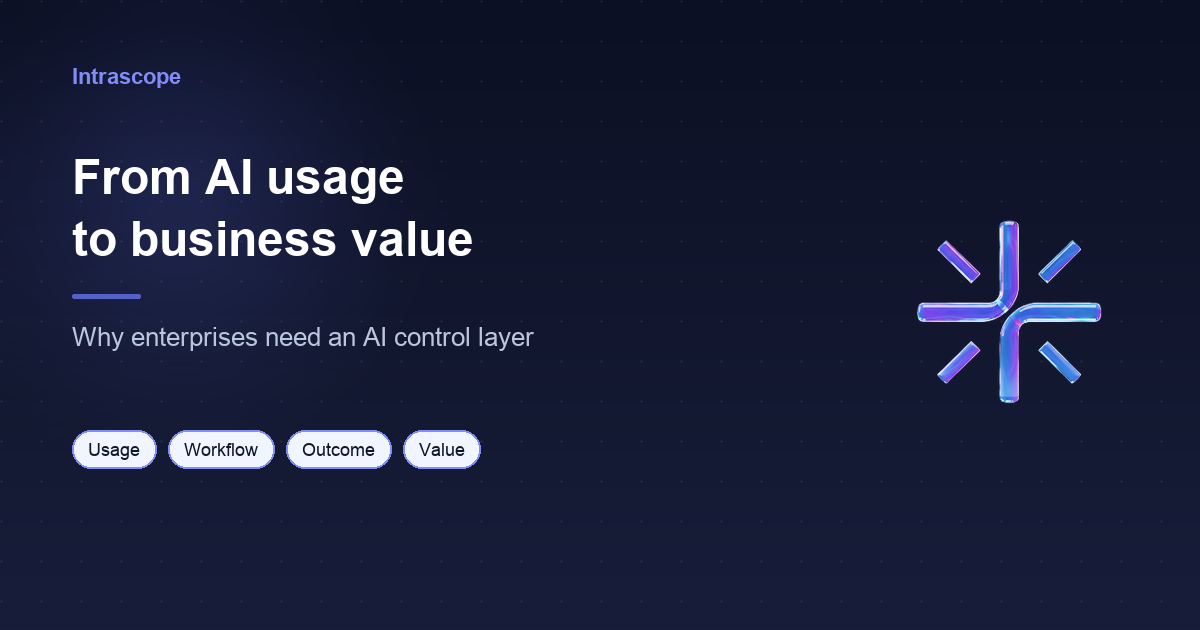From AI Usage to Business Value: Why Enterprises Need an AI Control Layer